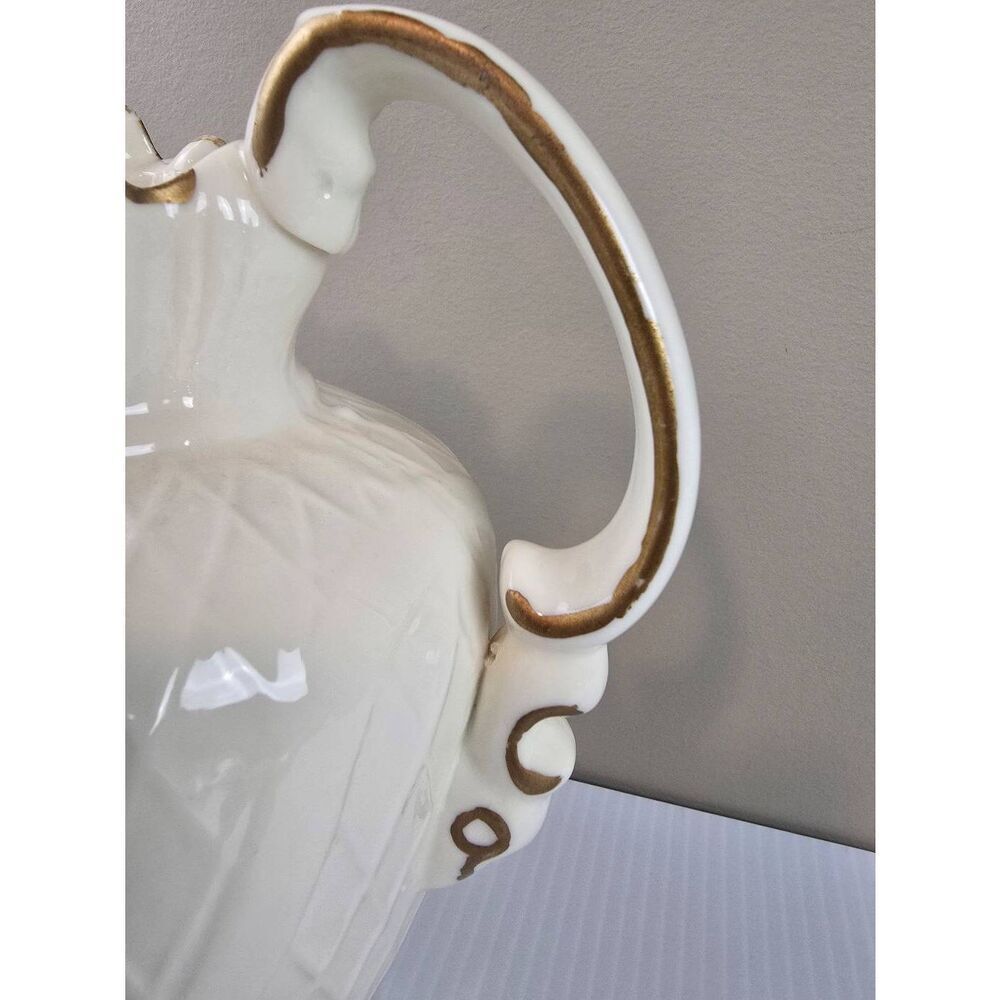 Pitcher Lattice 3D Roses Gold Trim - Picture 4 of 8